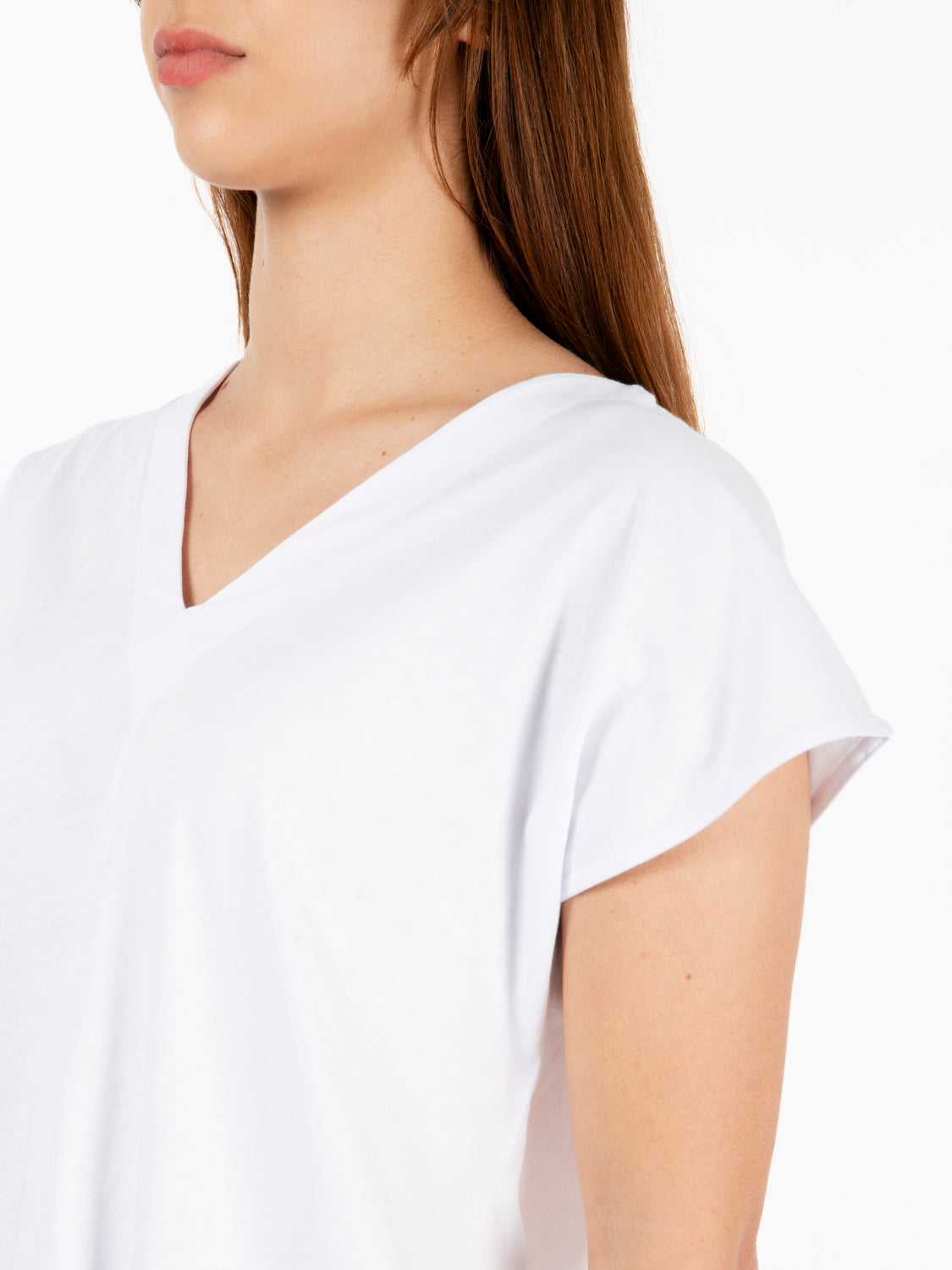 White V-Neck T-Shirt