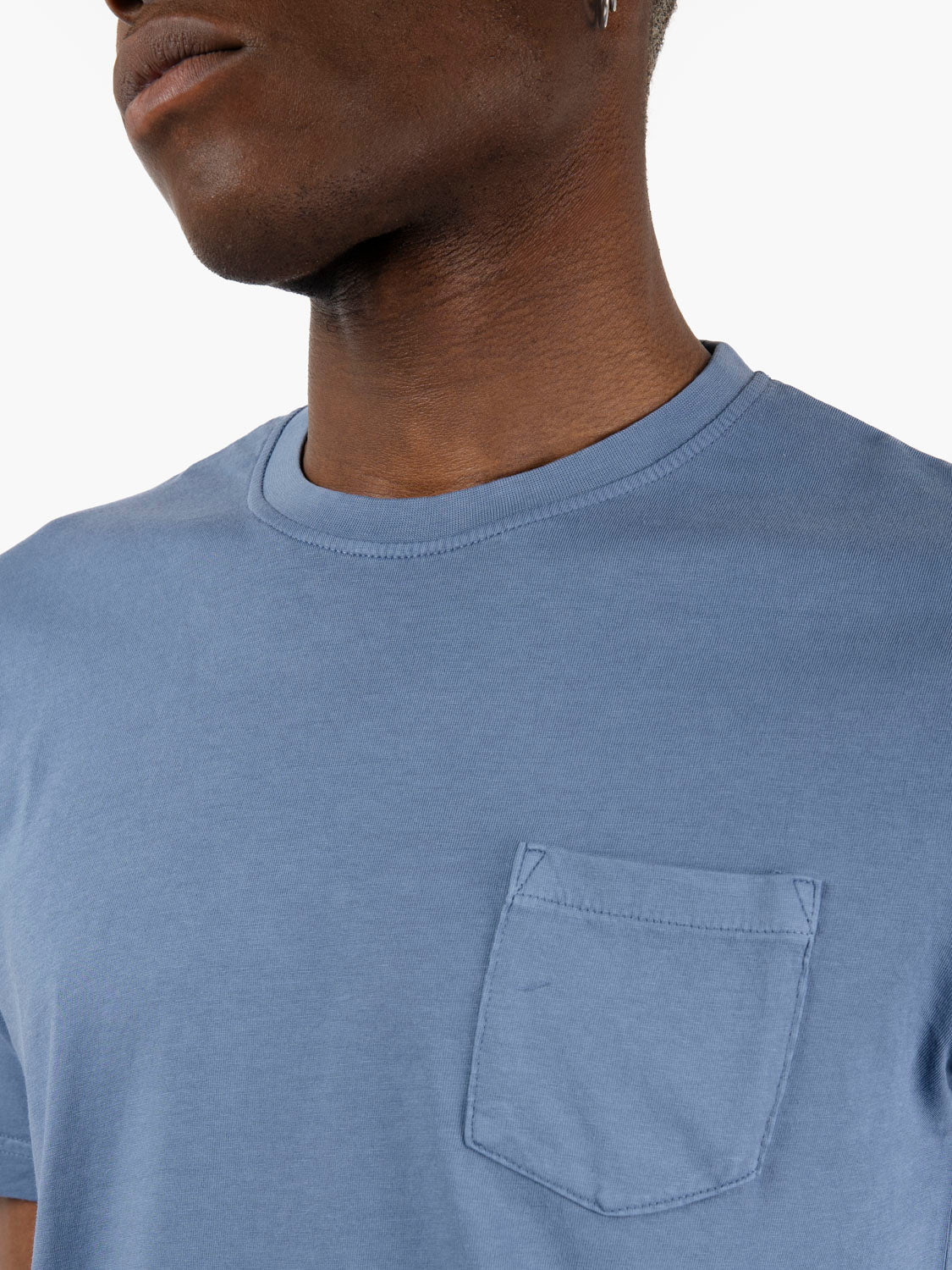 T-shirt in jersey blue denim