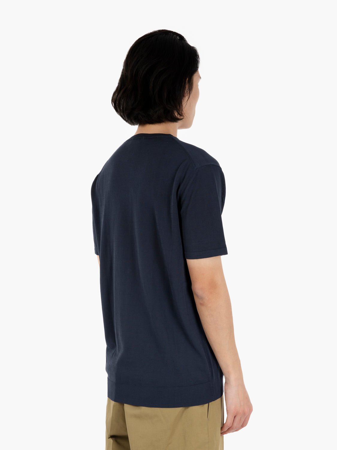 T-shirt in maglia cotone notte