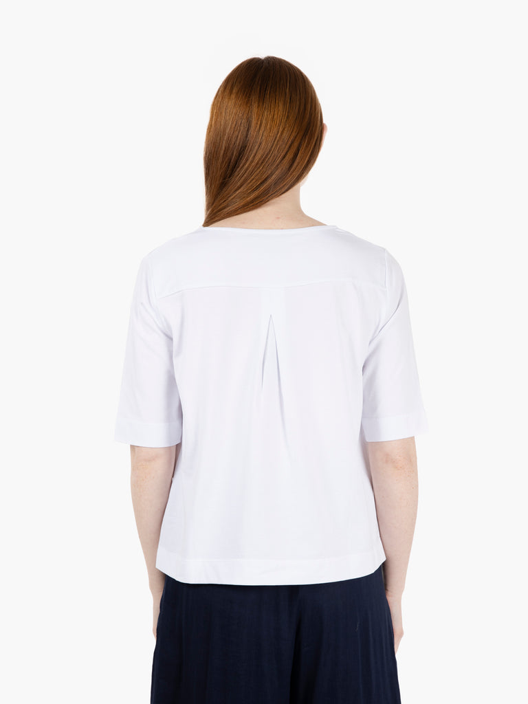 STIMM - T-shirt maniche a 3/4 bianco camp