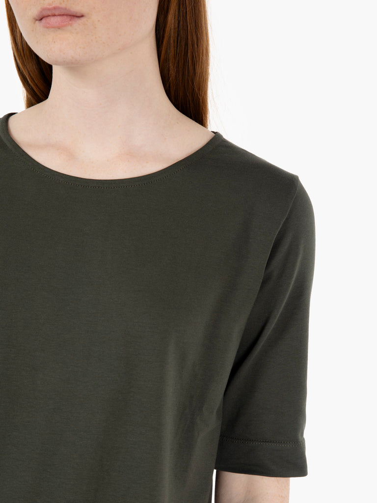 STIMM - T-shirt maniche a 3/4 bianco verde militare
