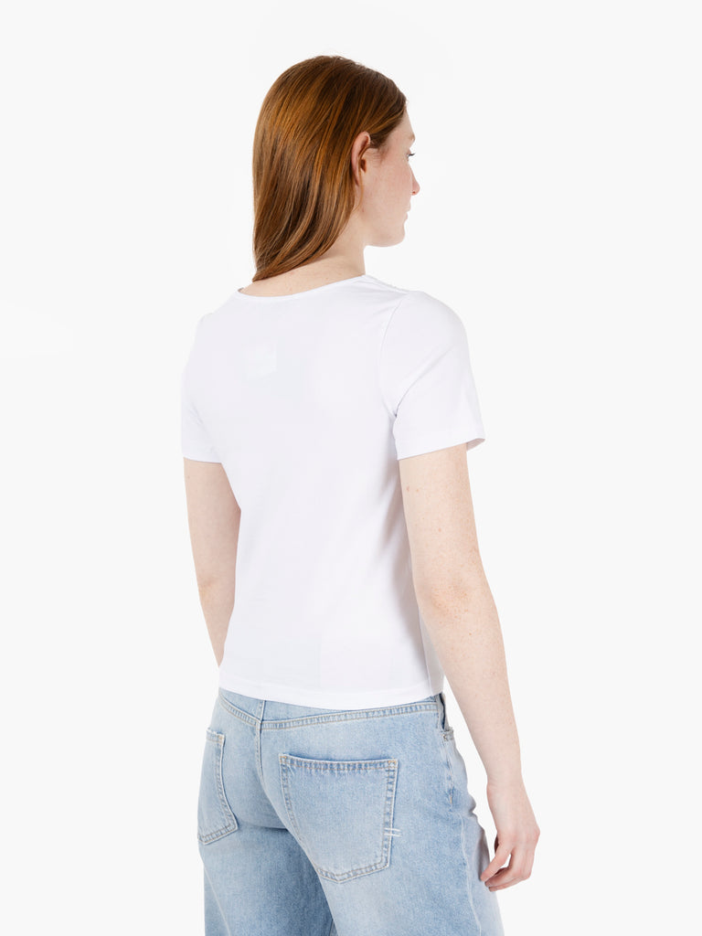 STIMM - T-shirt swarosky bianco camp