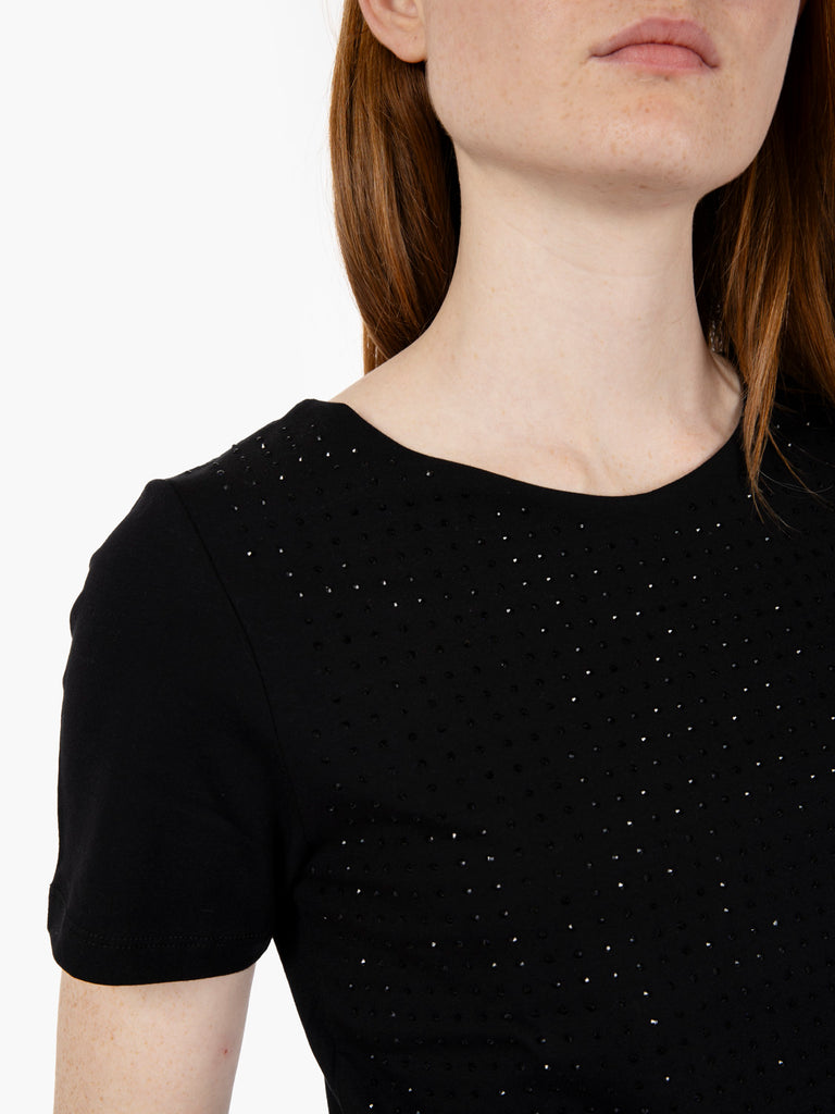 STIMM - T-shirt swarosky bianco nero