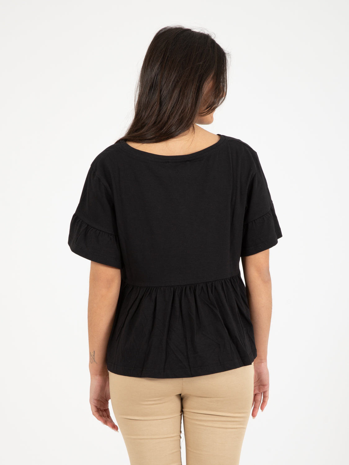 Black Volant T-Shirt