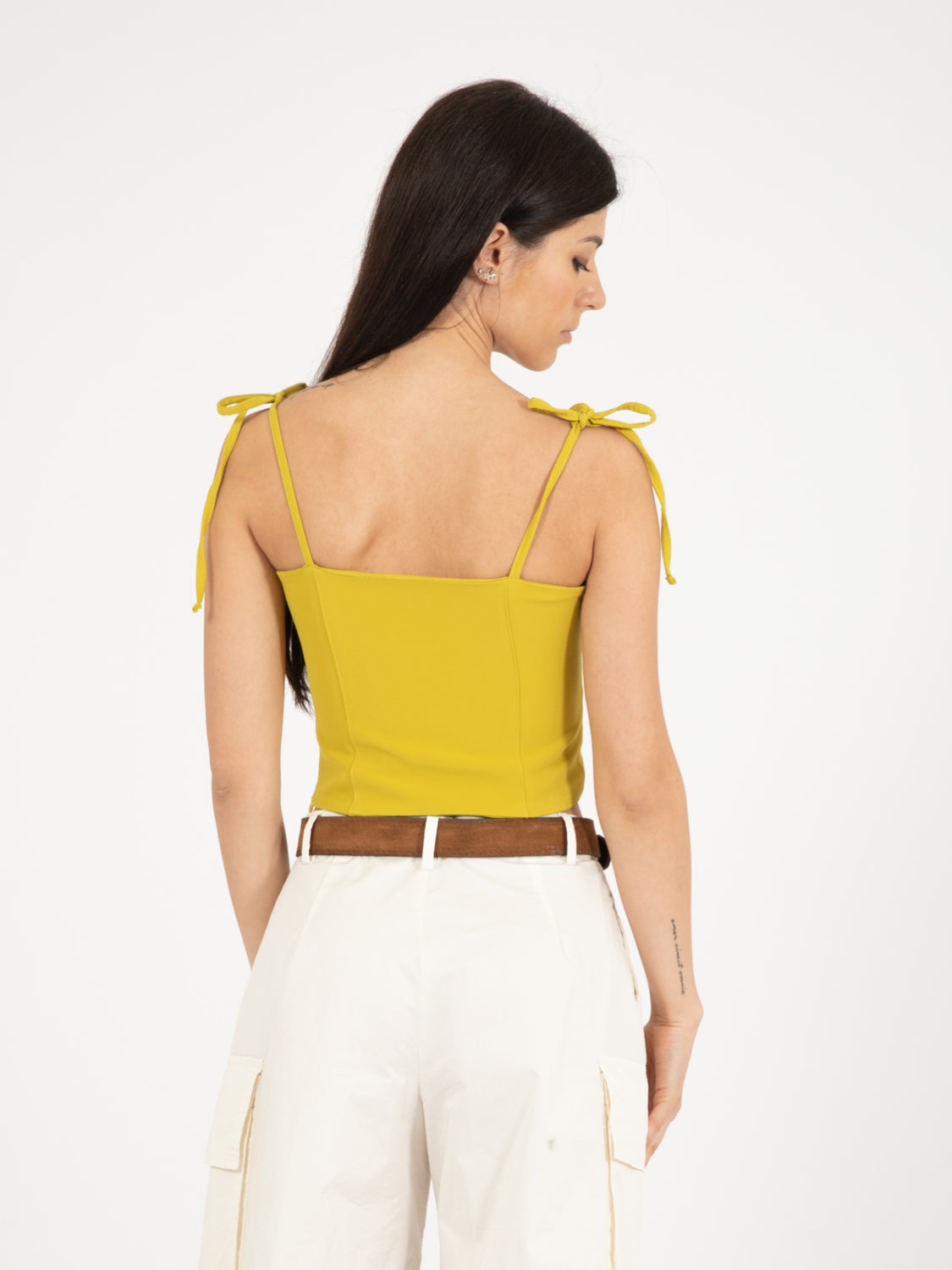 Top Dayana con laccetti lime