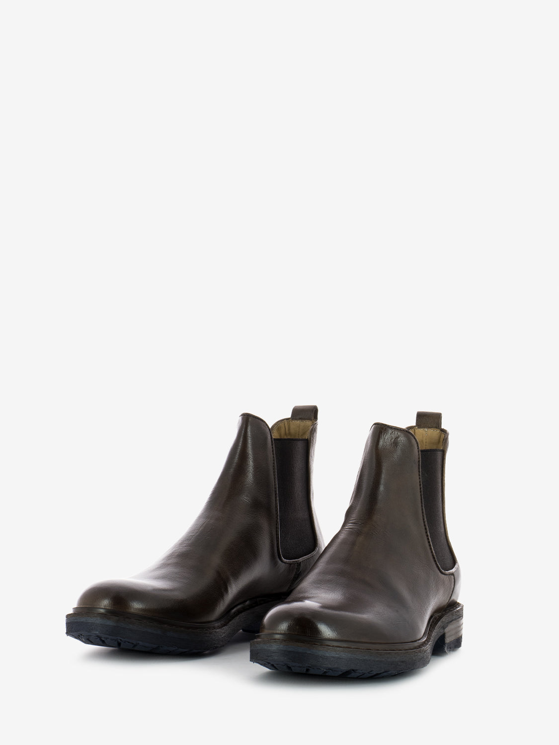 Tronchetti beatles in pelle marrone
