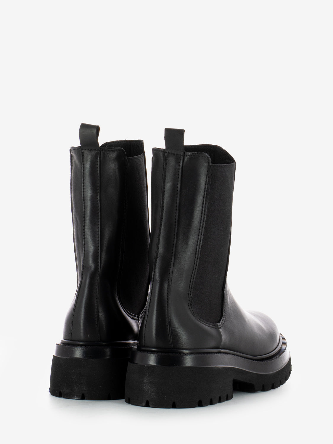 Tronchetti beatles in pelle nero