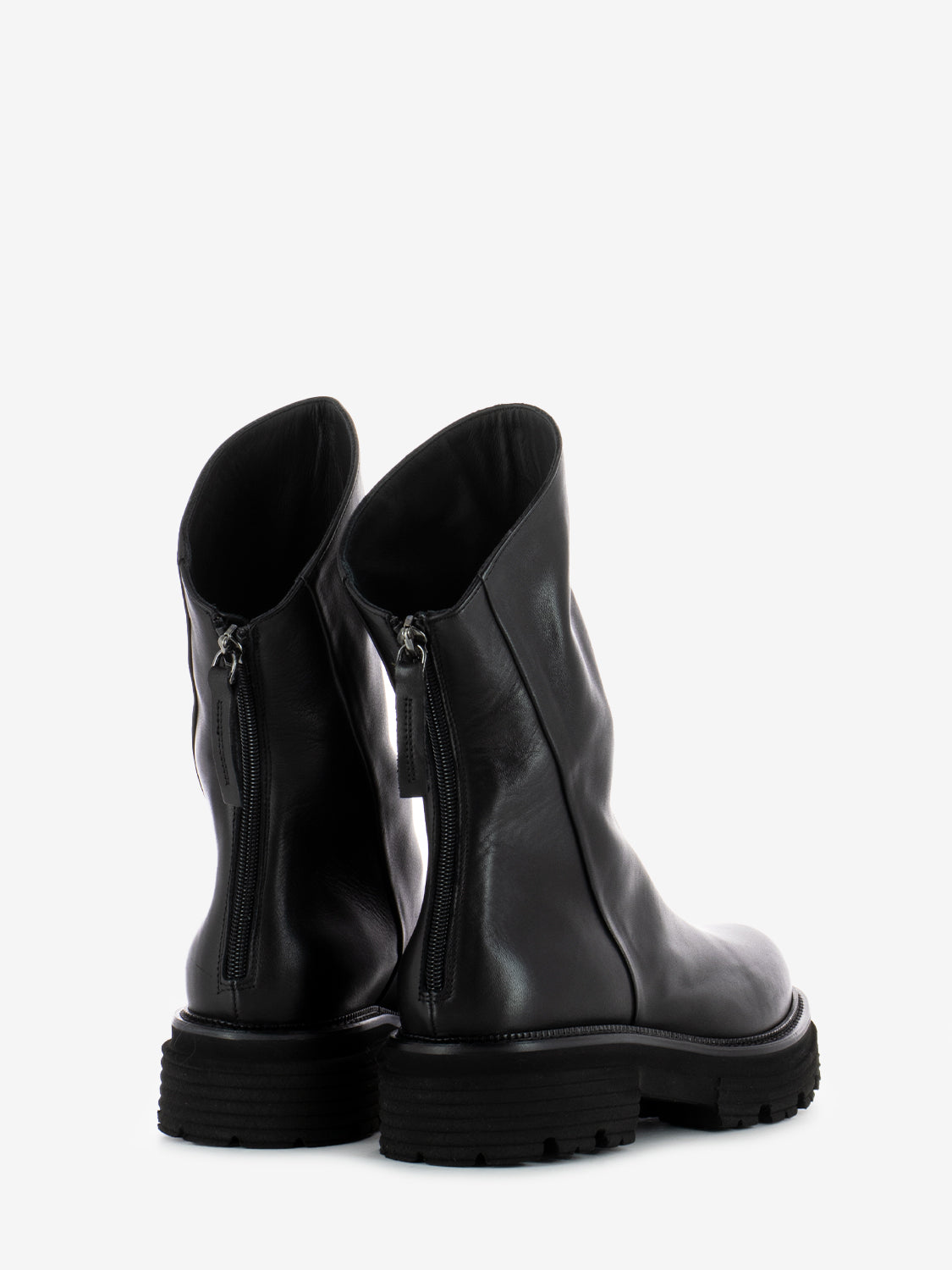 Tronchetti combat zip nabuk nero