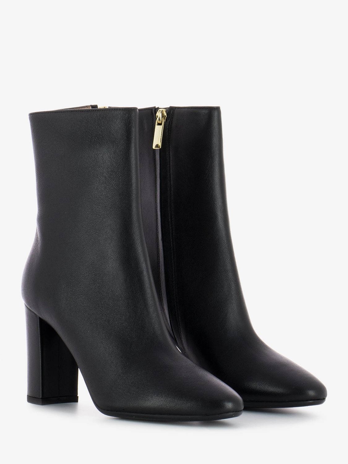 Black chunky heel ankle boots