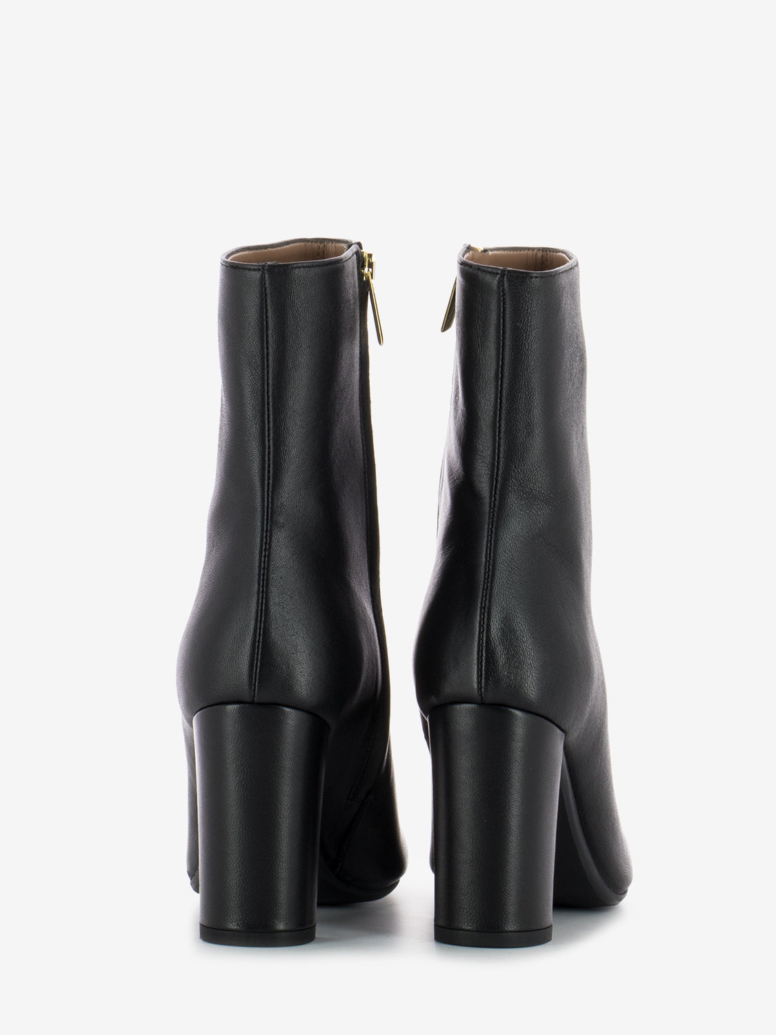 Black chunky heel ankle boots