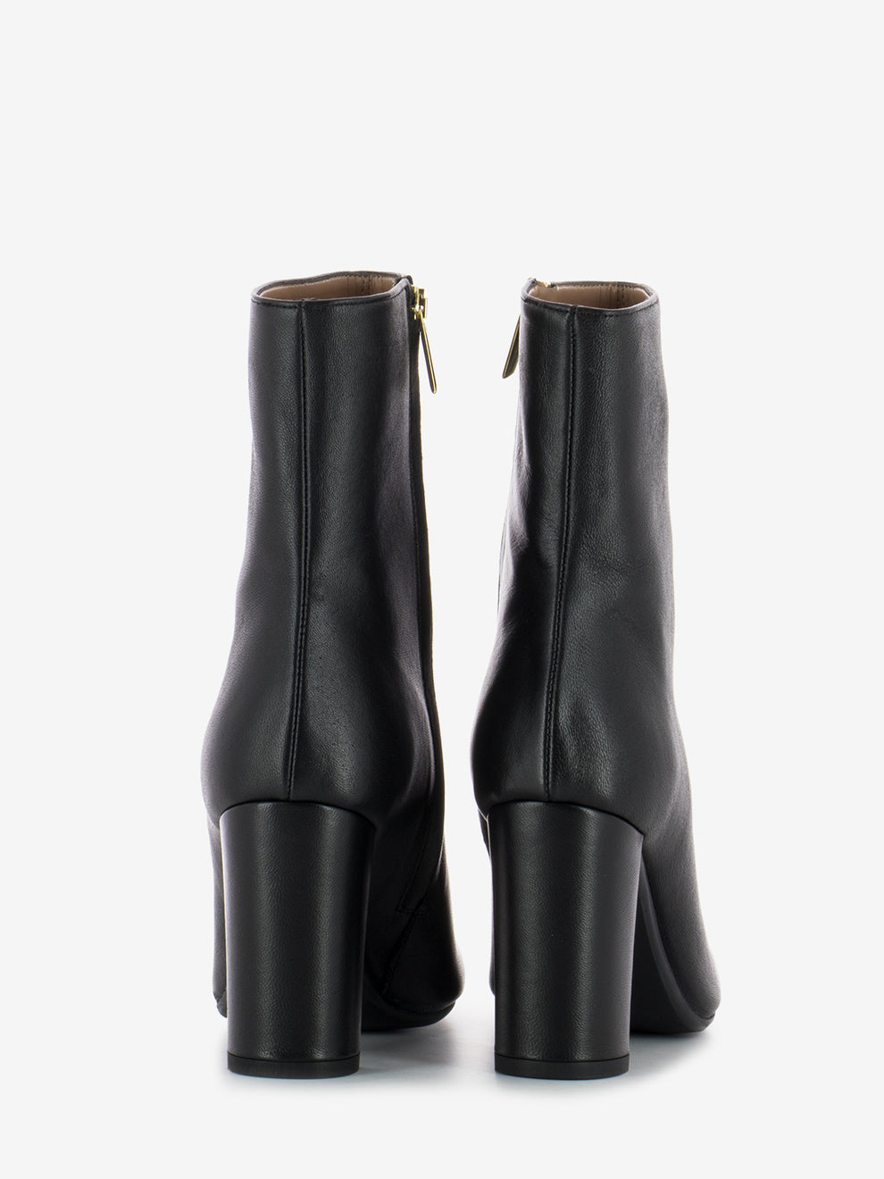 Black chunky heel ankle boots