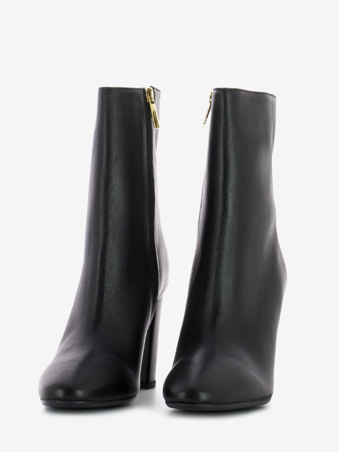 Black chunky heel ankle boots