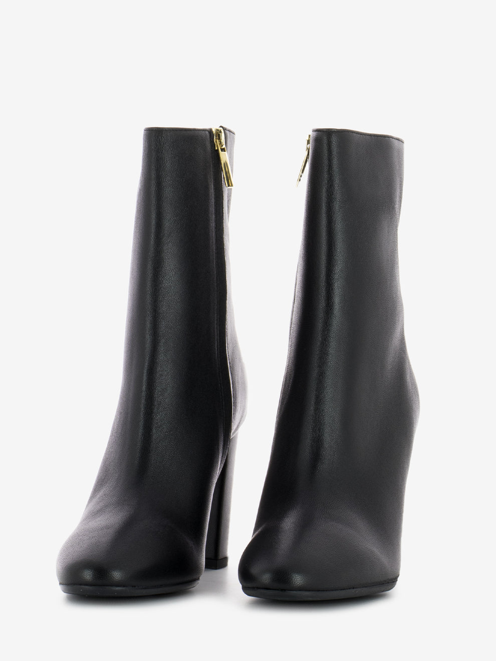 Black chunky heel ankle boots