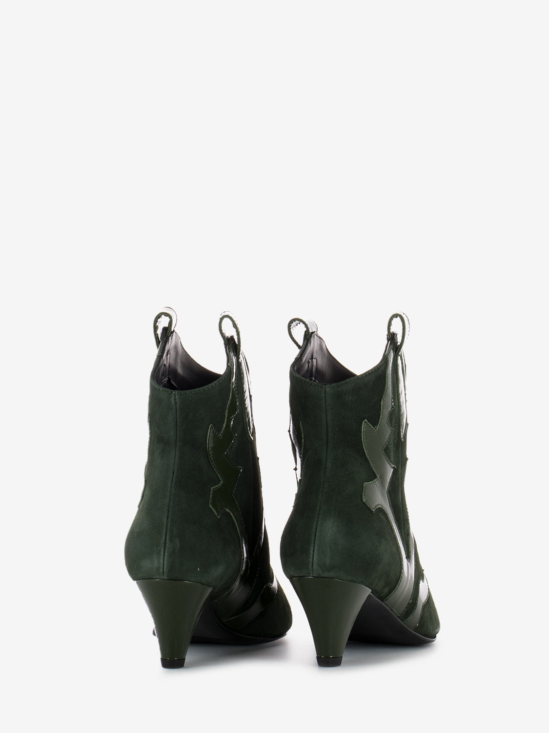 Bouganville Green Suede Ankle Boots