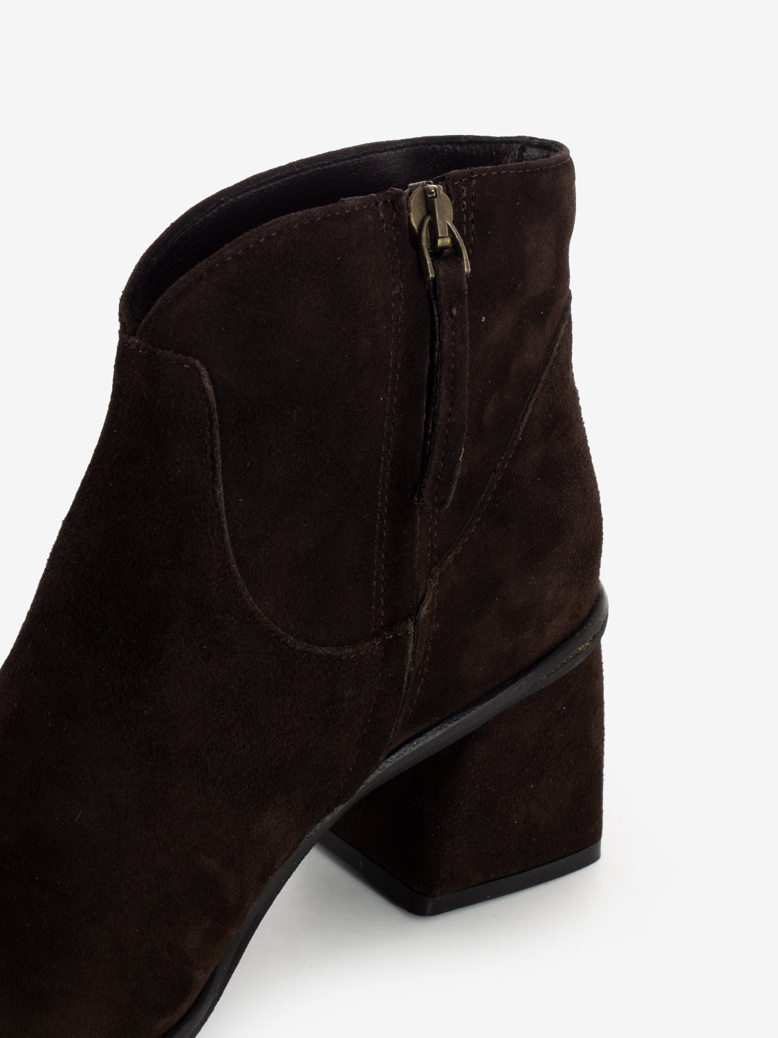 Jane ankle boots in dark brown suede