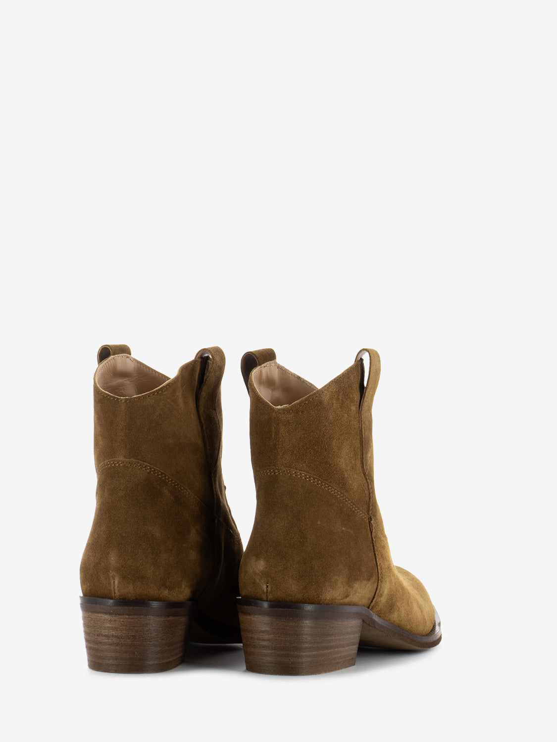 Tronchetti texani suede camoscio tabacco