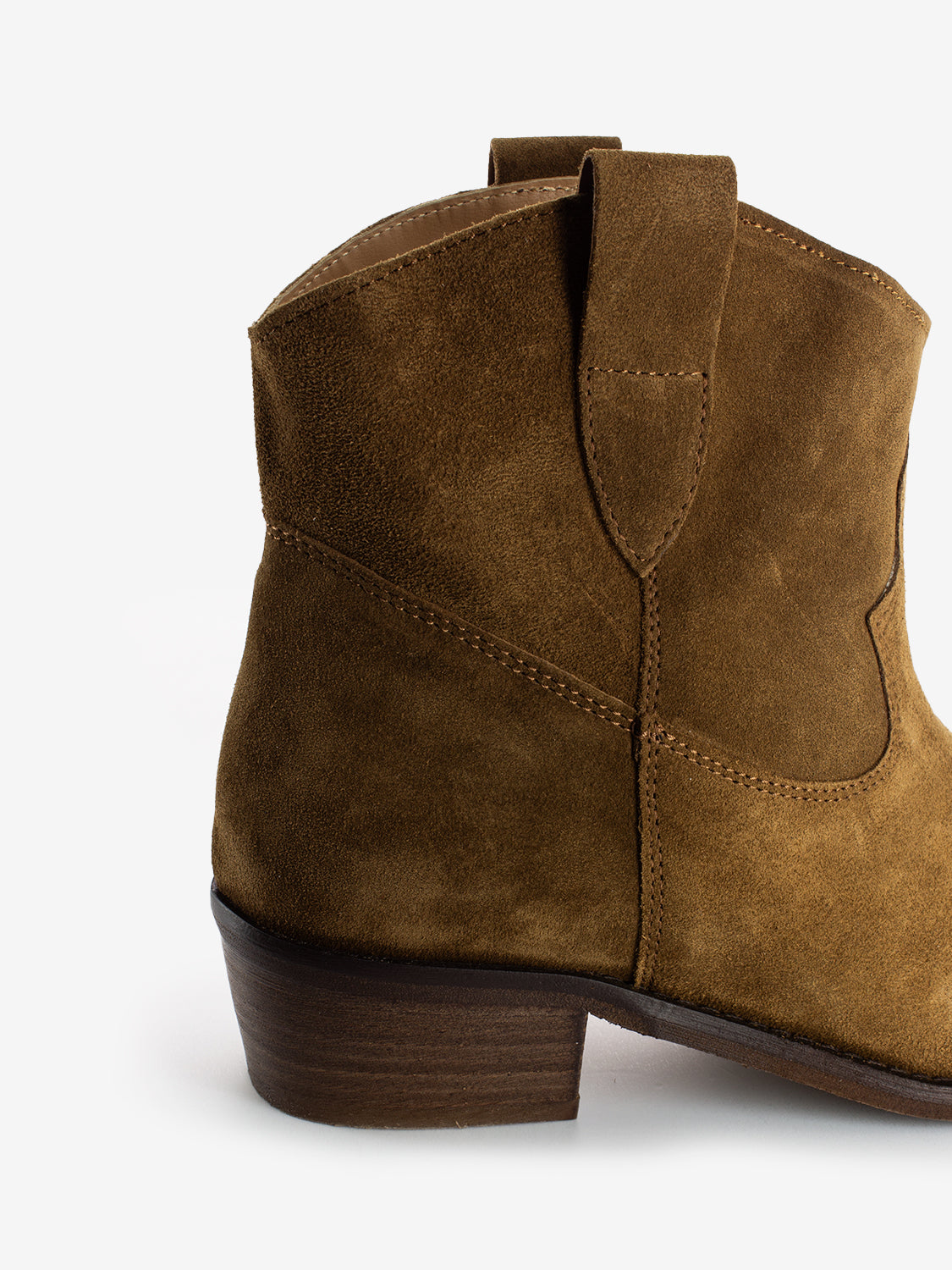 Tronchetti texani suede camoscio tabacco