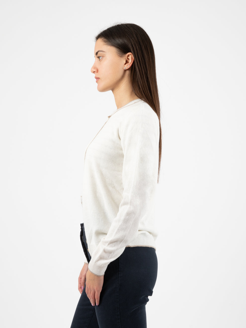 Cream / beige knitted twin set