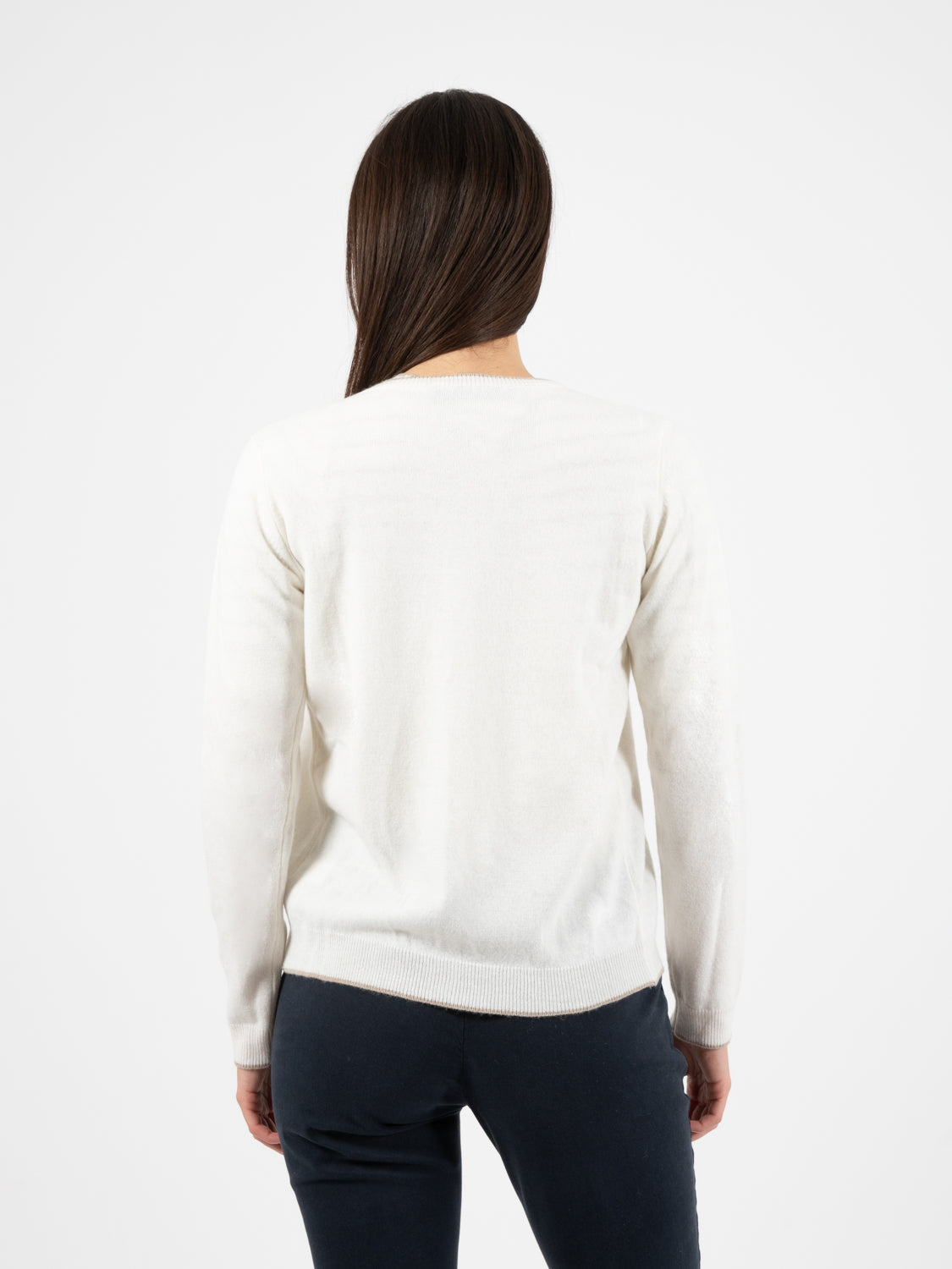Twin set in maglia panna / beige