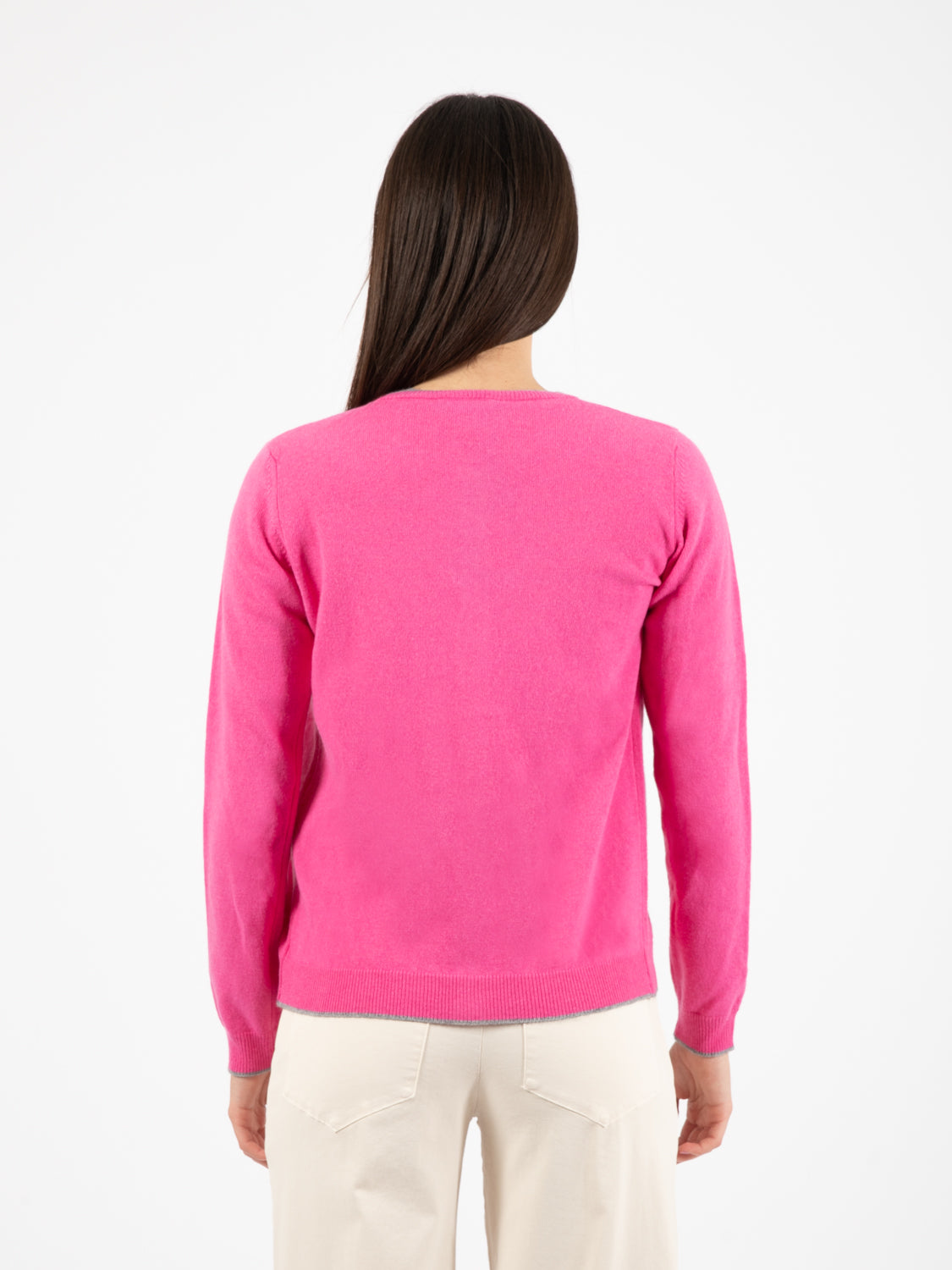 Twin set in maglia rosa / grigio