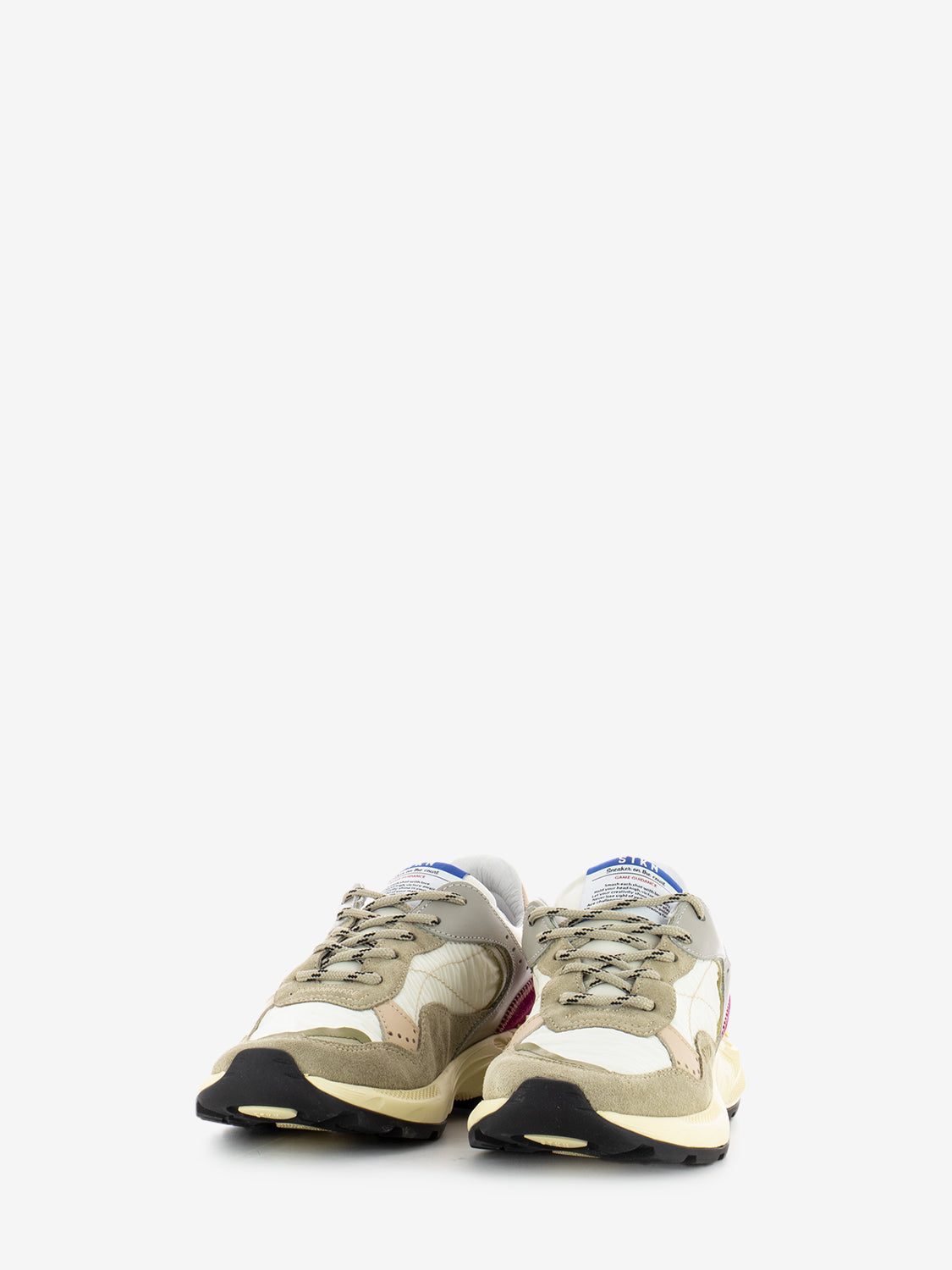 Sneakers reverse in camoscio e tessuto pokè