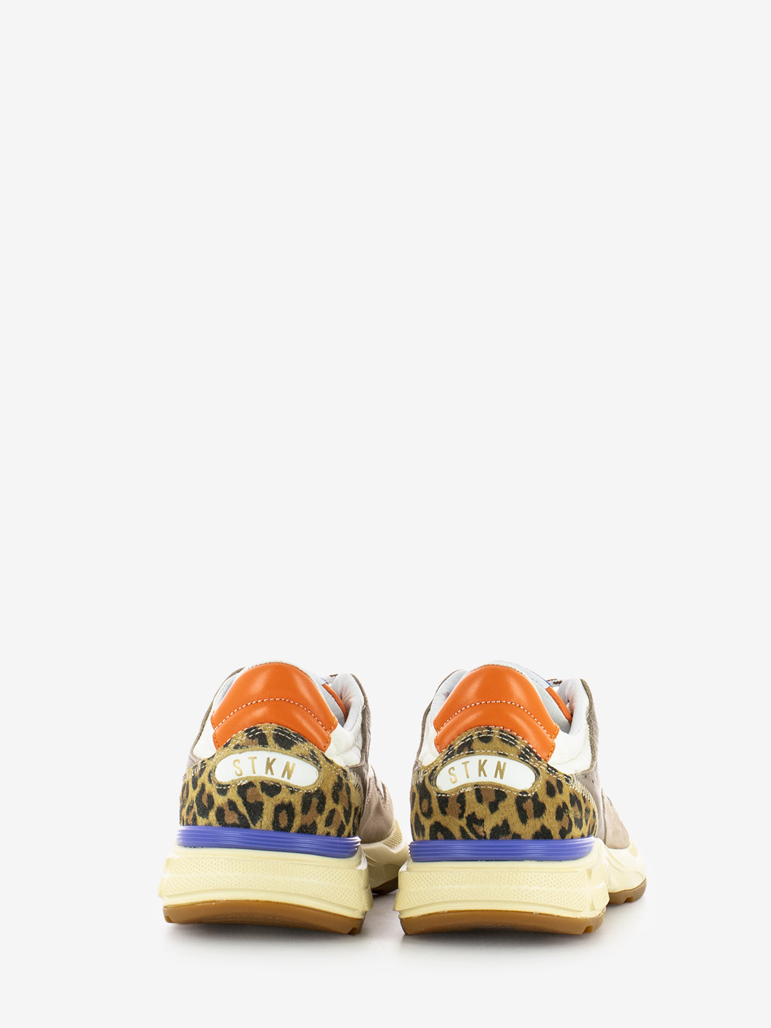 Sneakers reverse in camoscio e tessuto safari