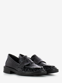 Black naplak loafers