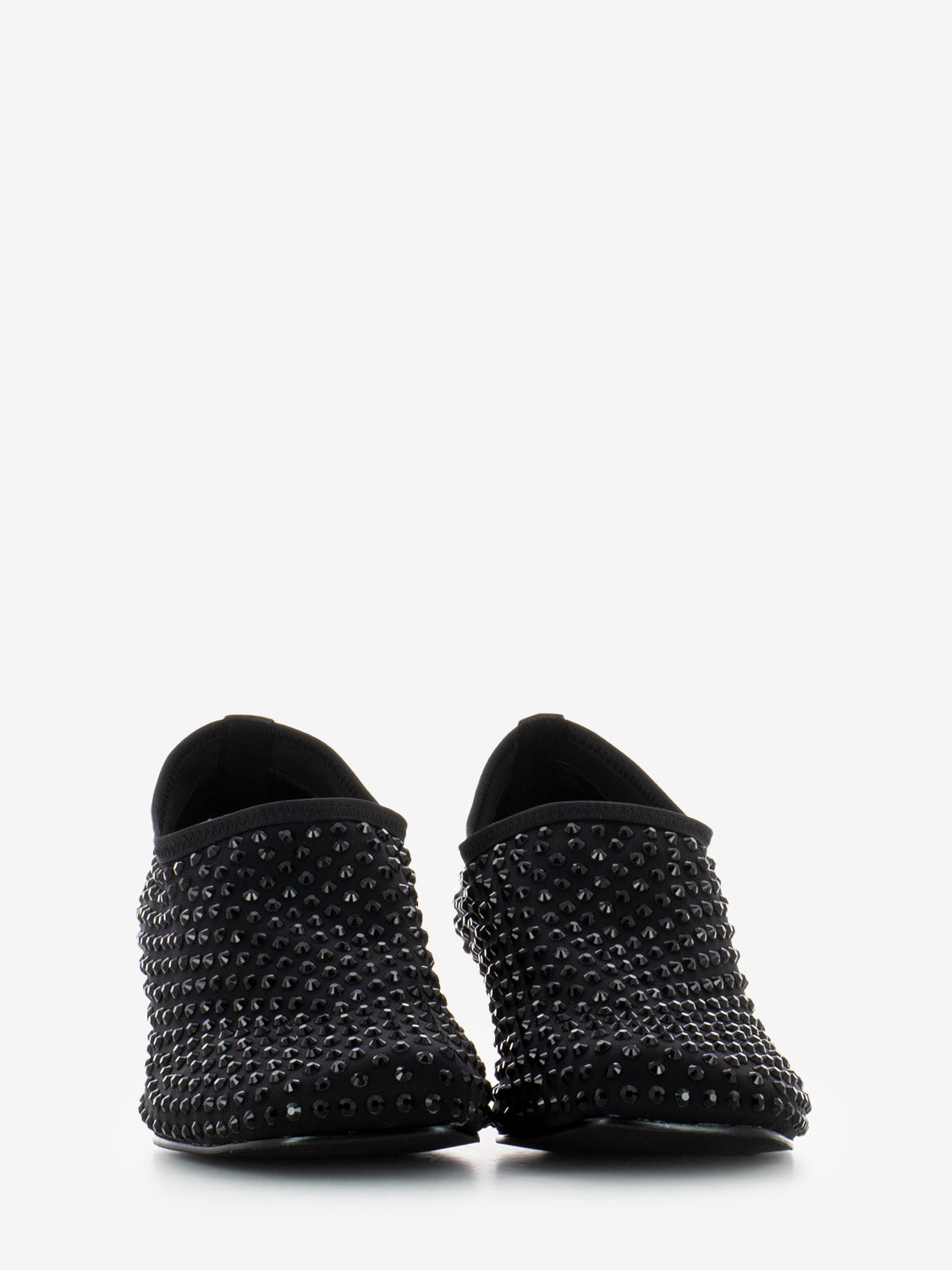 Scarpa Connie con tacco e pietre brillanti nero