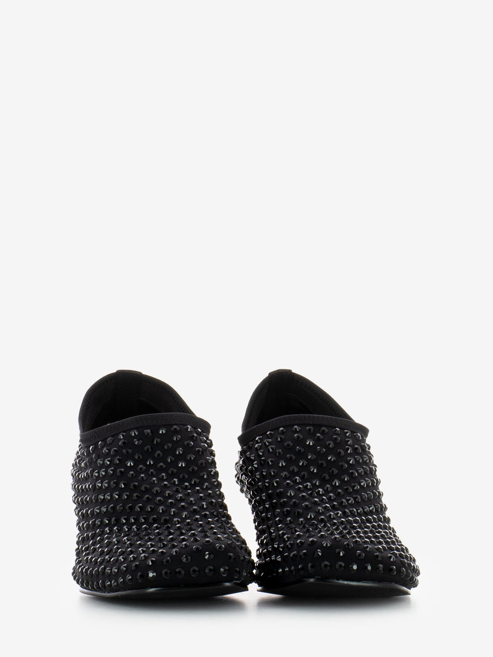 Scarpa Connie con tacco e pietre brillanti nero