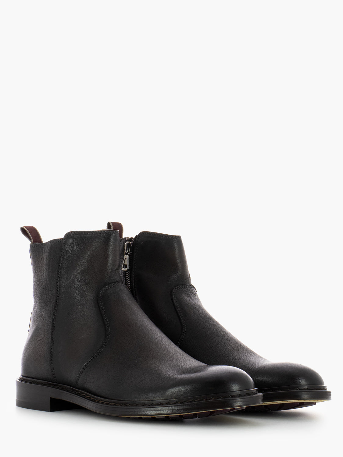 Sturlini - Buffalo ankle boots with chocolate zip | STIMM