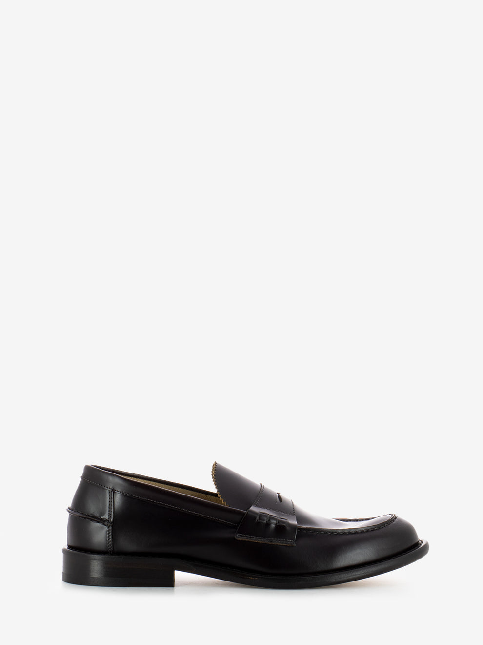 Mocassini effetto spazzolato marrone bordeaux