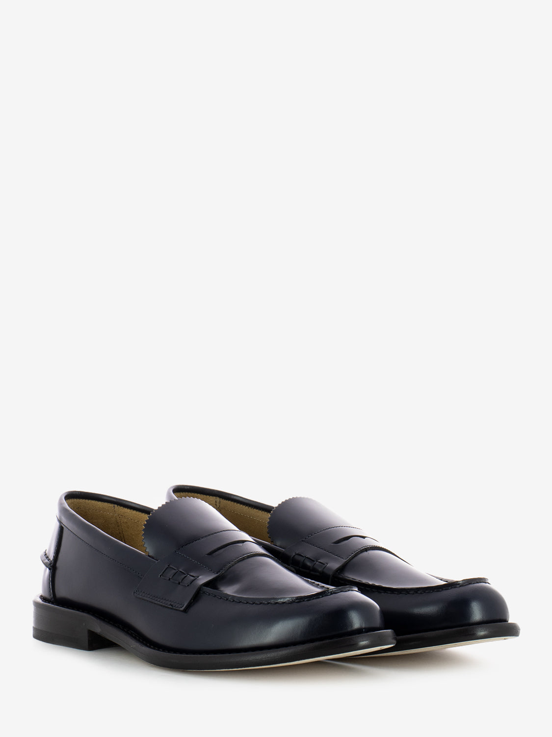 Mocassini effetto spazzolato navy