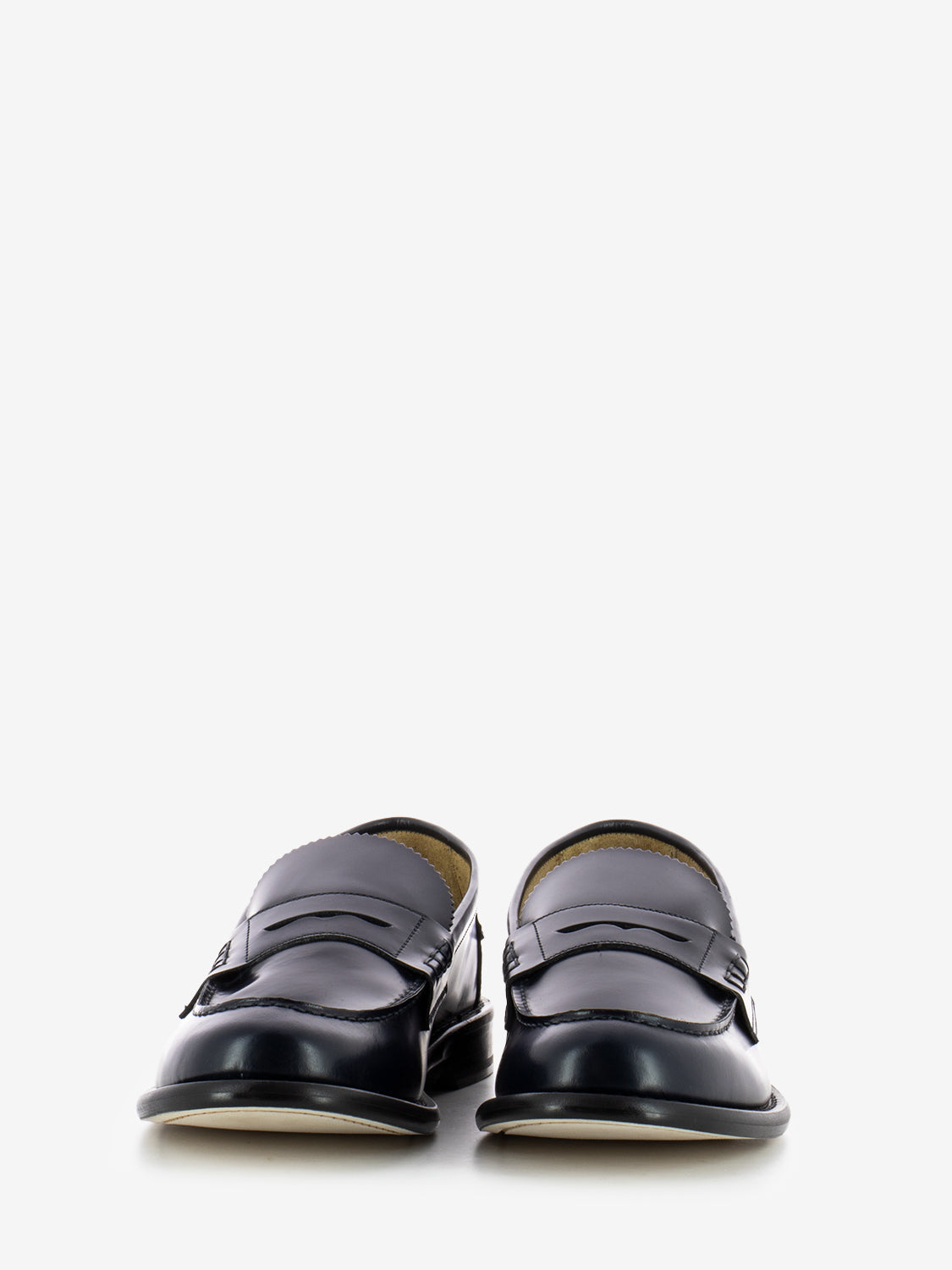 Mocassini effetto spazzolato navy