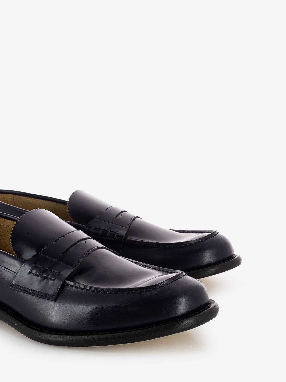 Mocassini effetto spazzolato navy