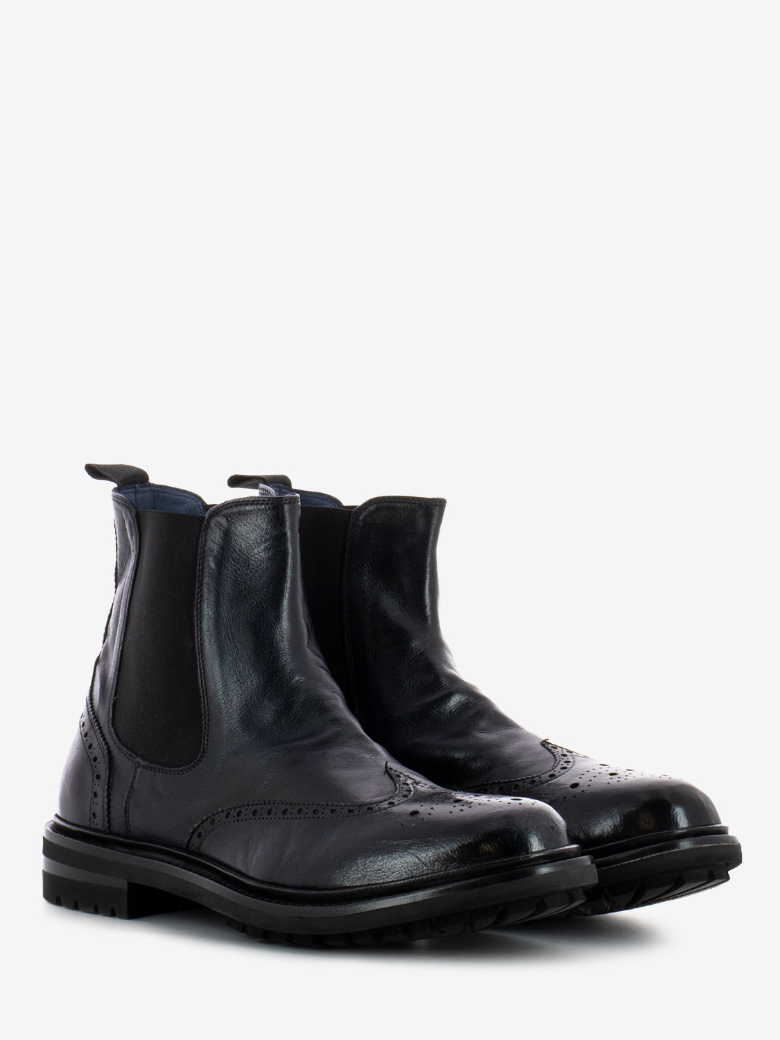 Stivaletto in pelle Bufalo navy