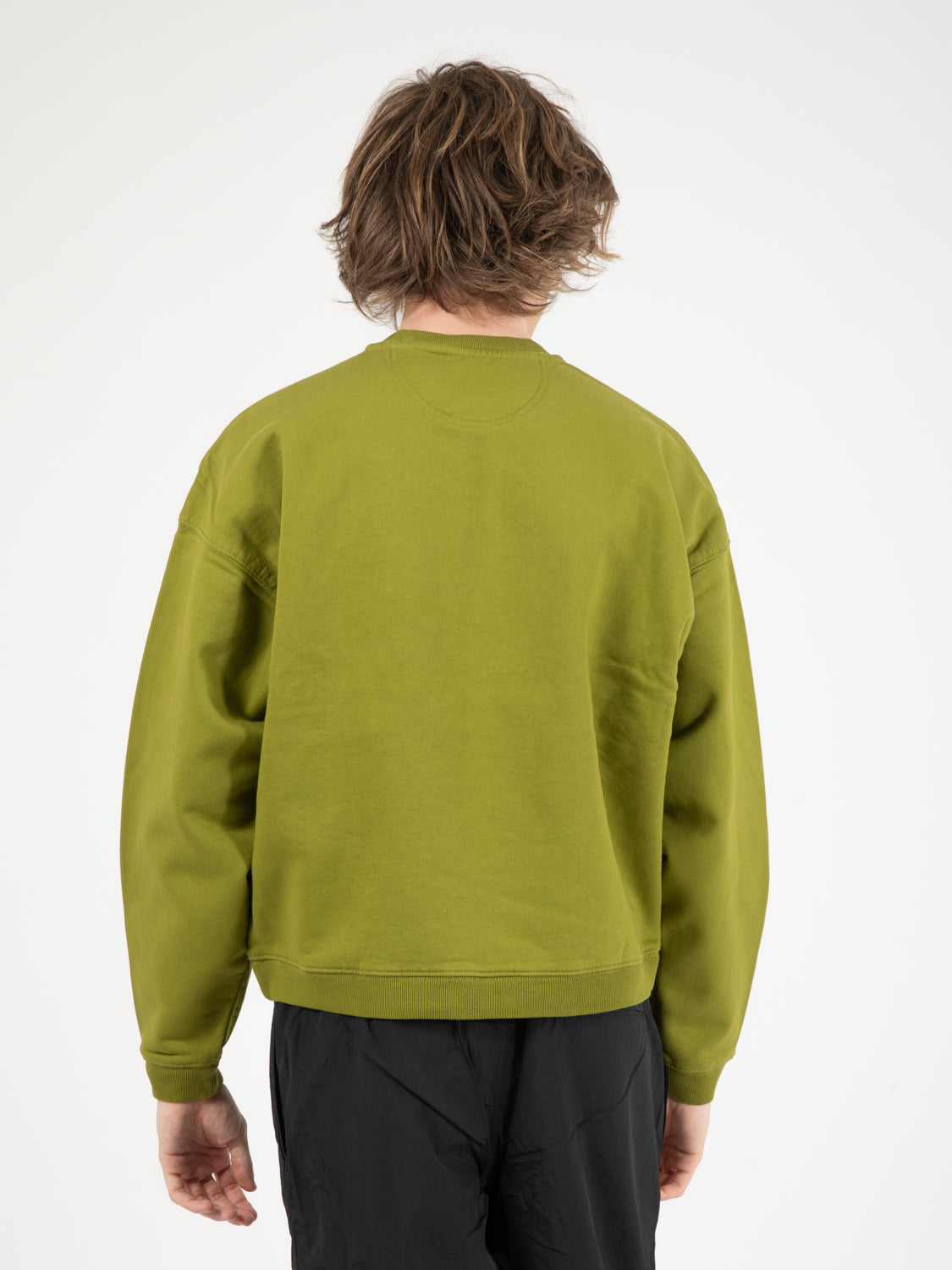 Relaxed Oversize Crew green sweatshirt