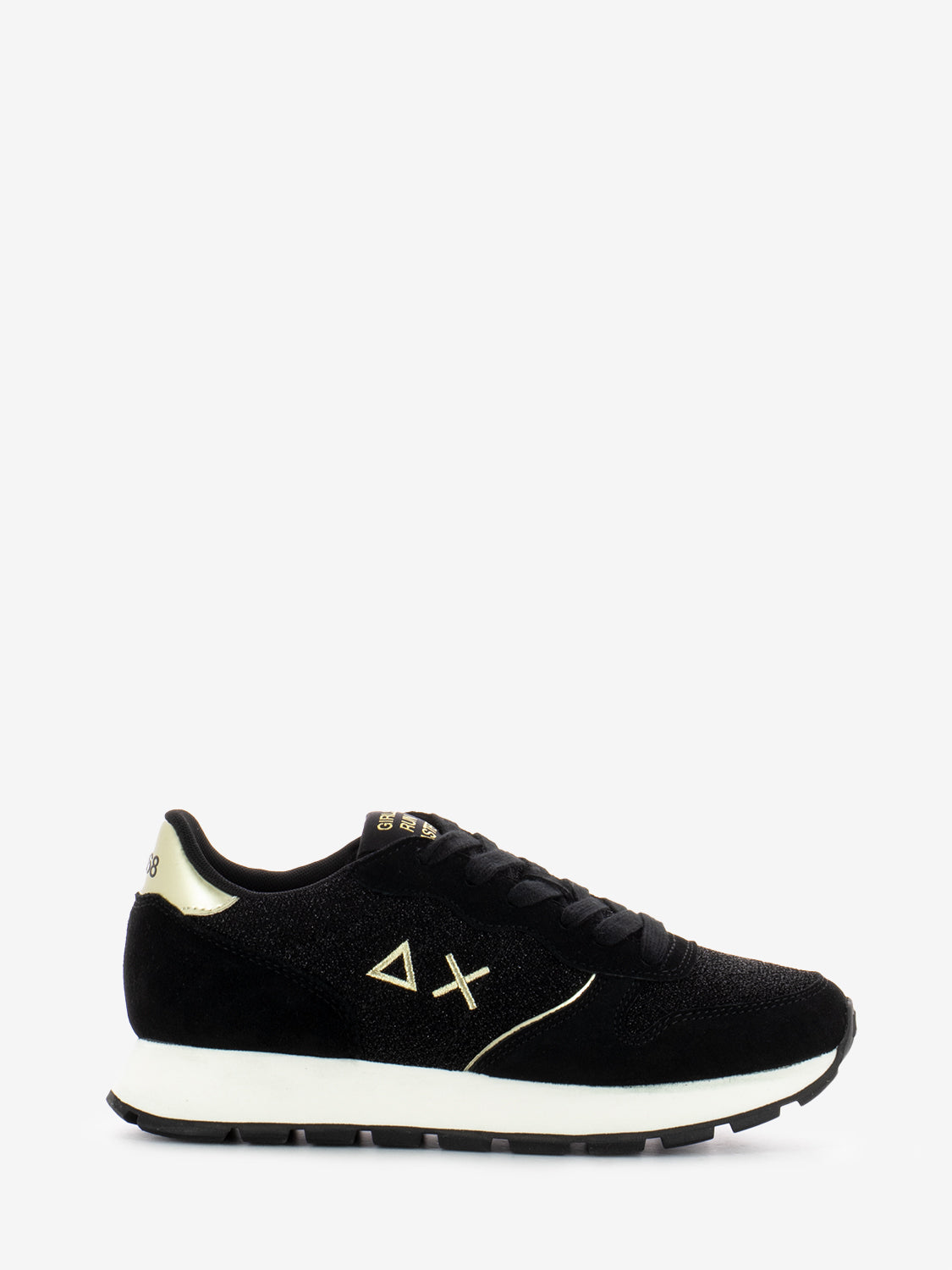 Ally glitter textile black sneakers