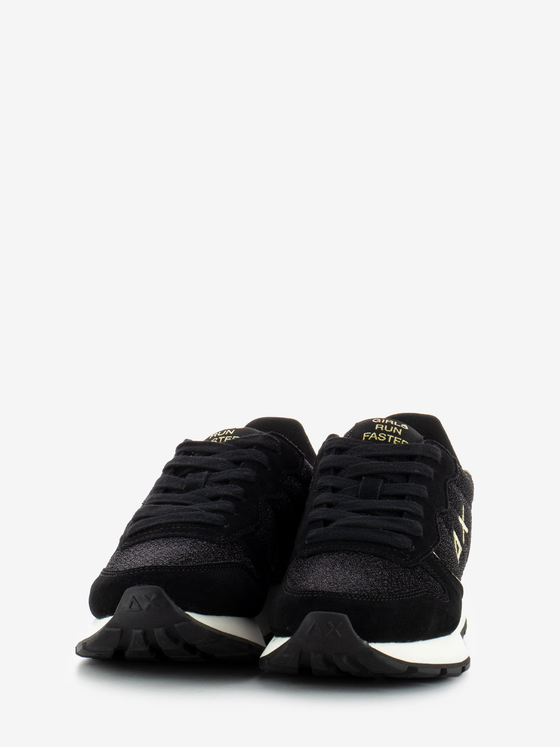 Ally glitter textile black sneakers