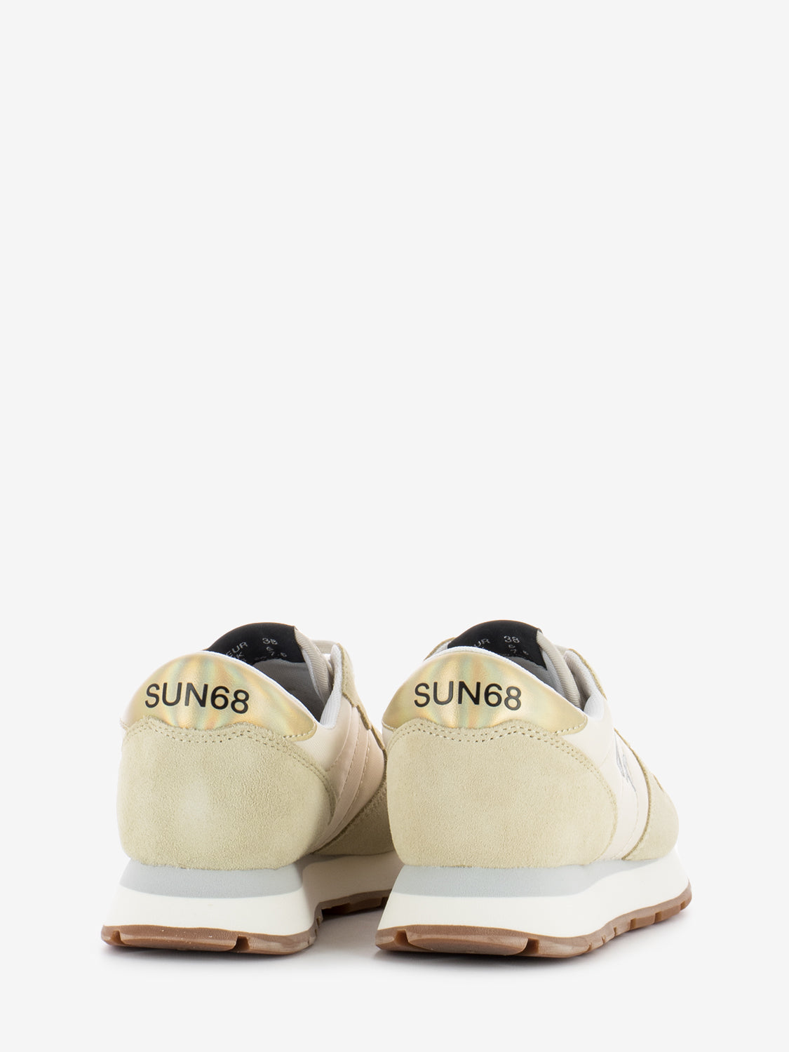 Creamy white Ally Gold Girl sneakers