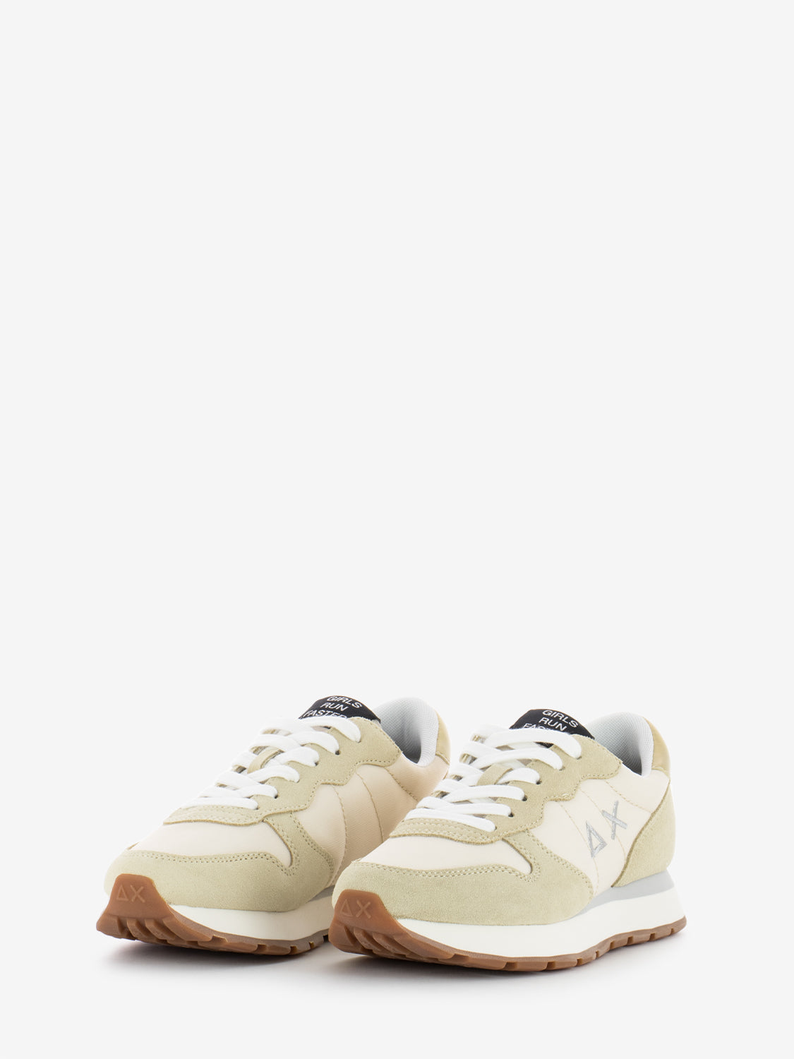 Creamy white Ally Gold Girl sneakers