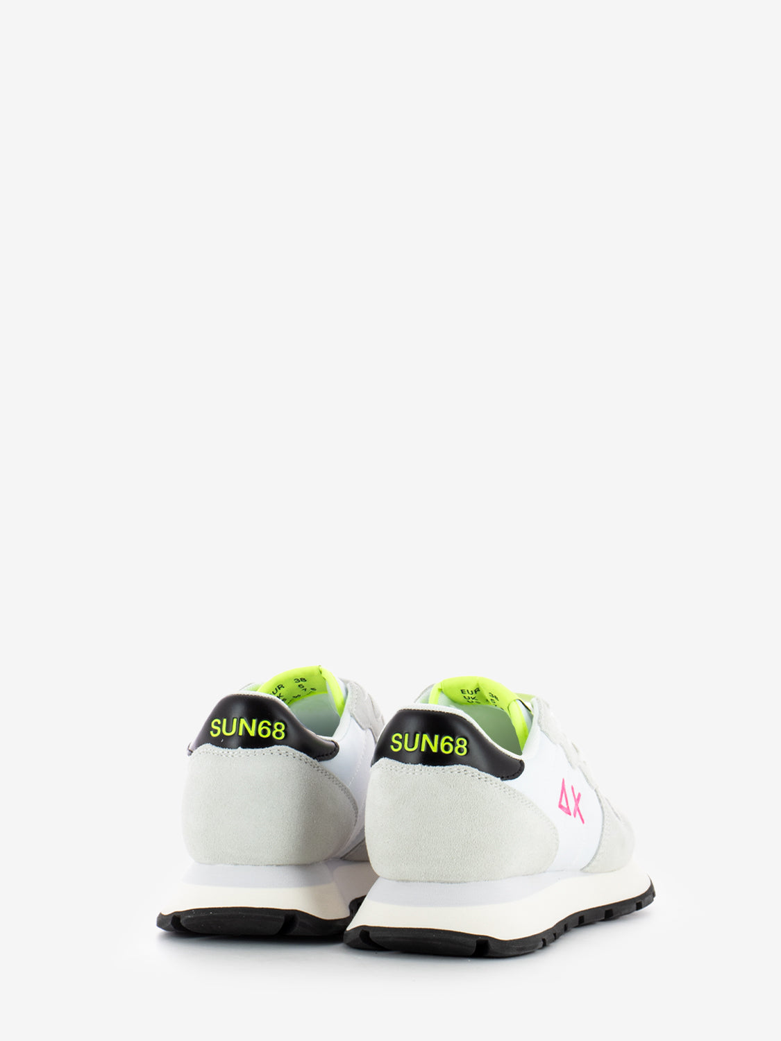 Ally Solid nylon suede bianco / fuxia