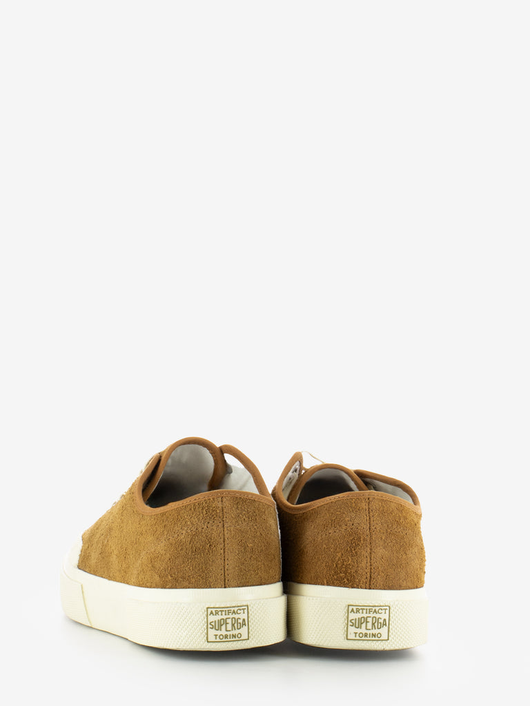 SUPERGA - Sneakers 2432 Works Hairy suede tobacco / off white