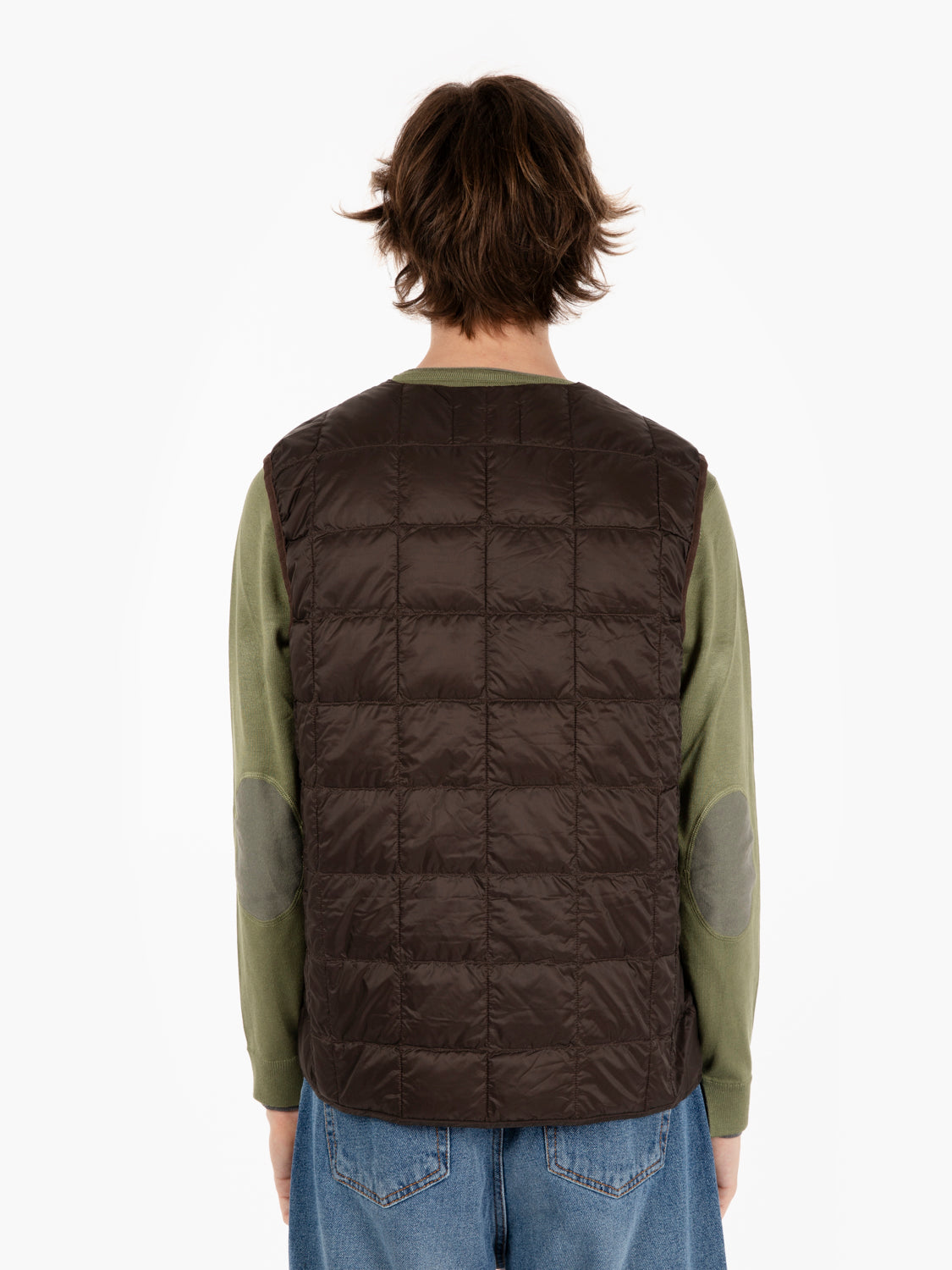 Padded vest with chocolate buttons