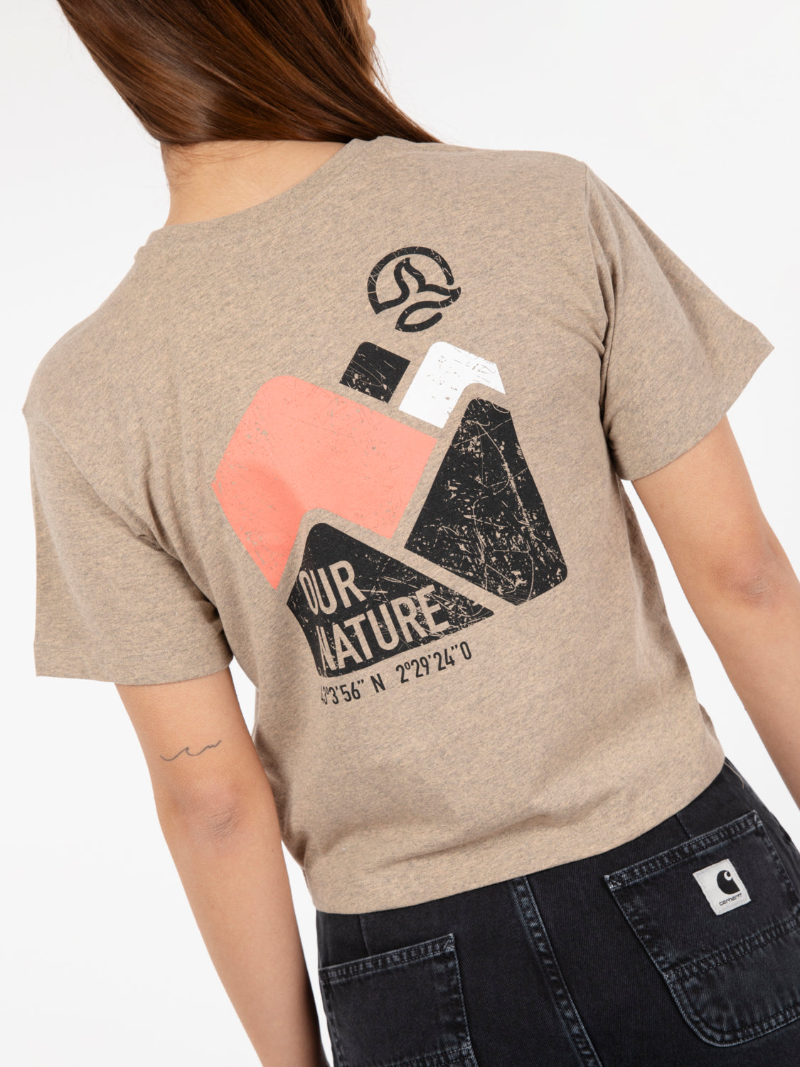 T-shirt Carmel grapefruit washed