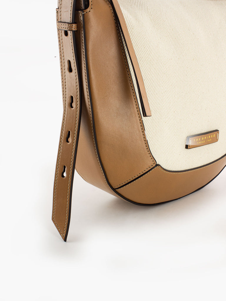 THE BRIDGE - Borsa Fedora arancio marzapane