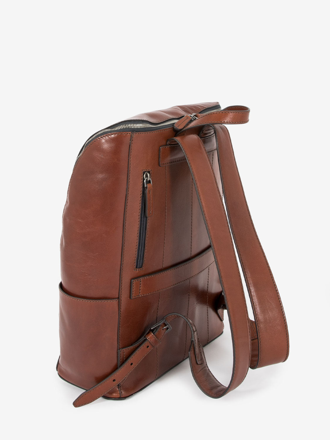 Alberto zip backpack brown / dark ruthenium