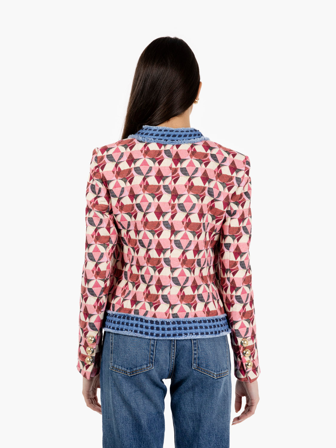 Giacca chanel Harlequin jacquard multicolor