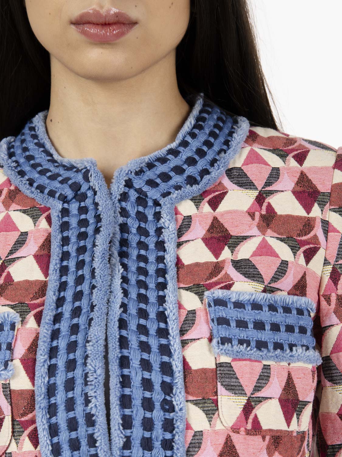 Giacca chanel Harlequin jacquard multicolor