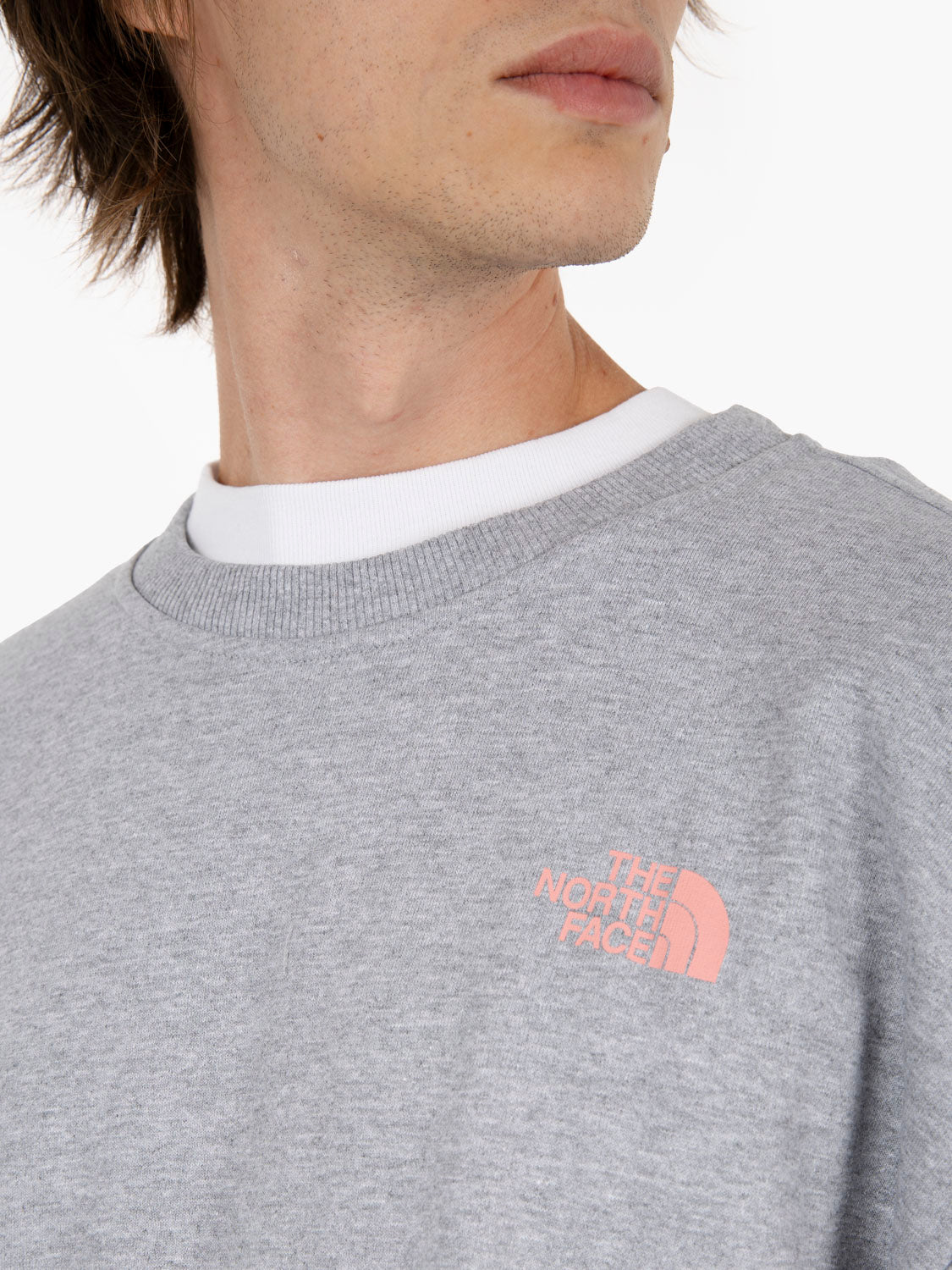 Grey crewneck sweatshirt with print