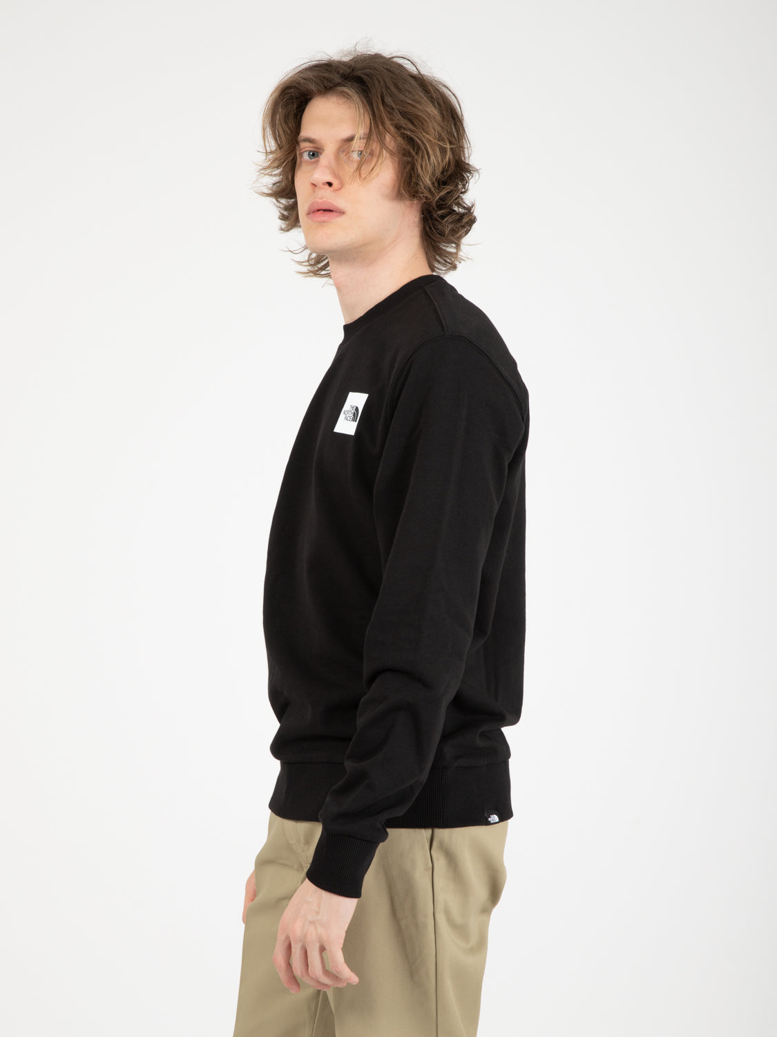 TNF black crew logo summer sweatshirt